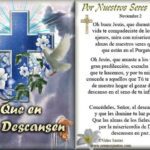 Oración por los difuntos: No llores por mí, ora por mi descanso eterno